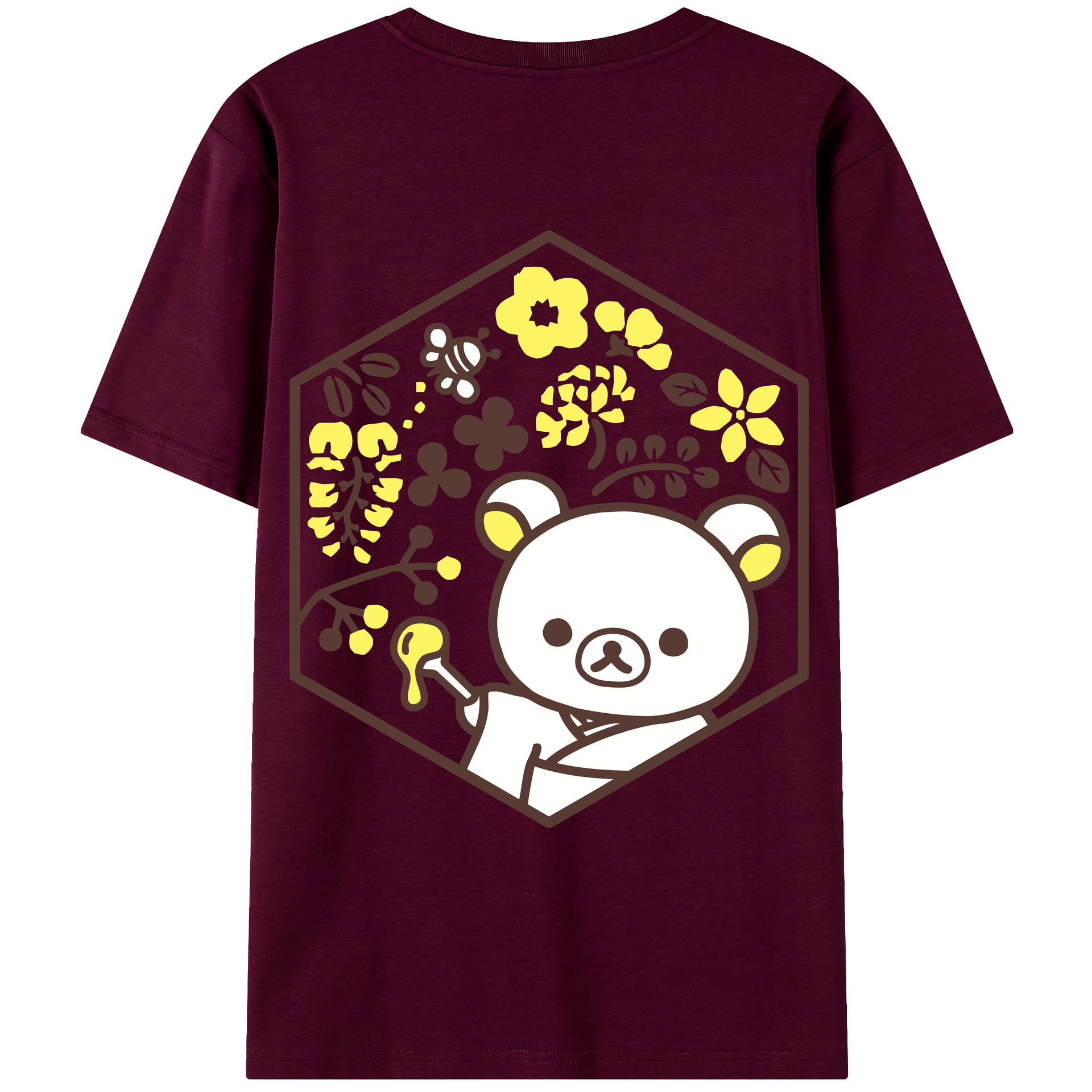 （画像用） リラックマ リラックマ キイロイトリ Rilakkuma Korilakkuma Kiiroitori レディース半袖Tシャツ(バックプリント)